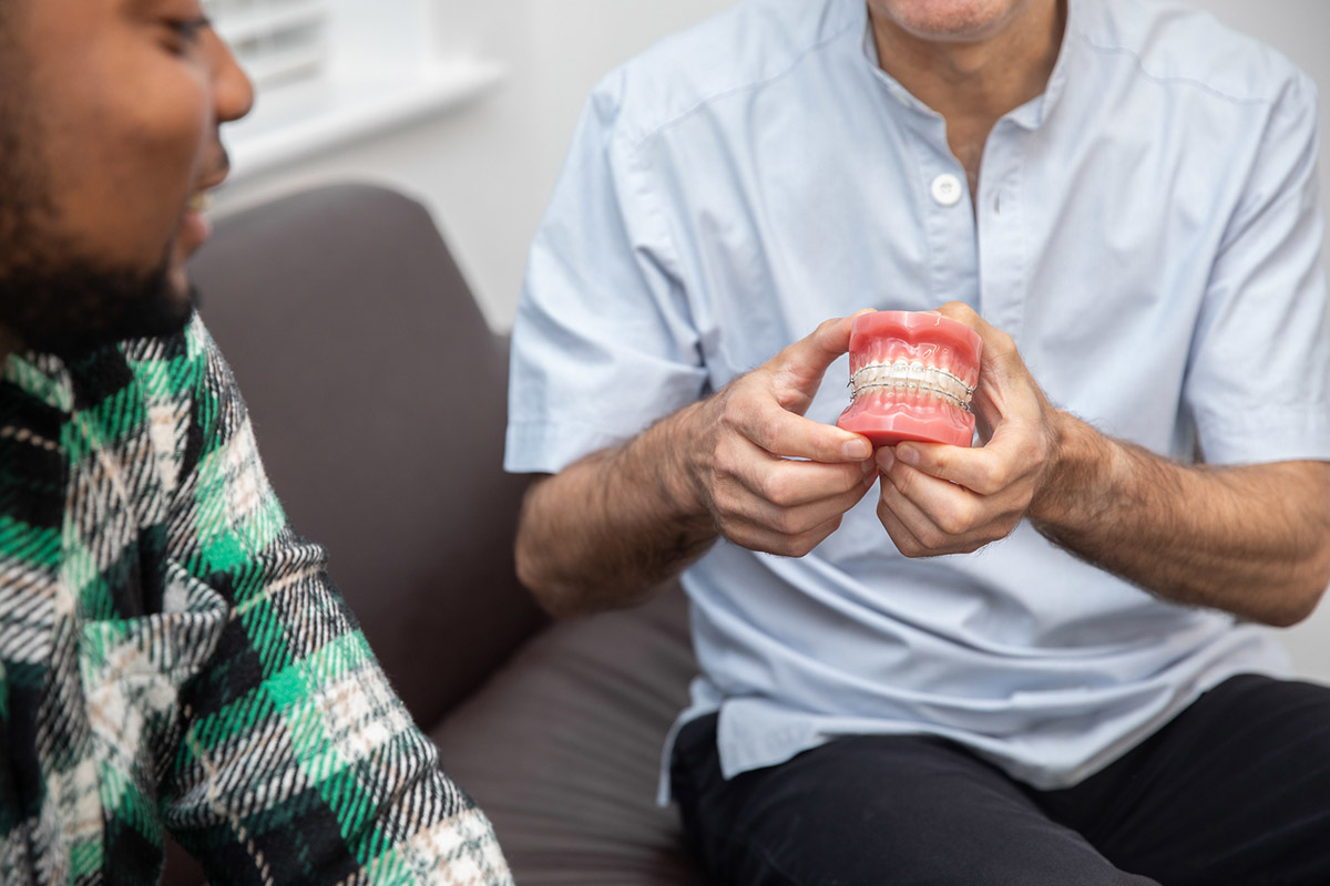 Patient at the dentist